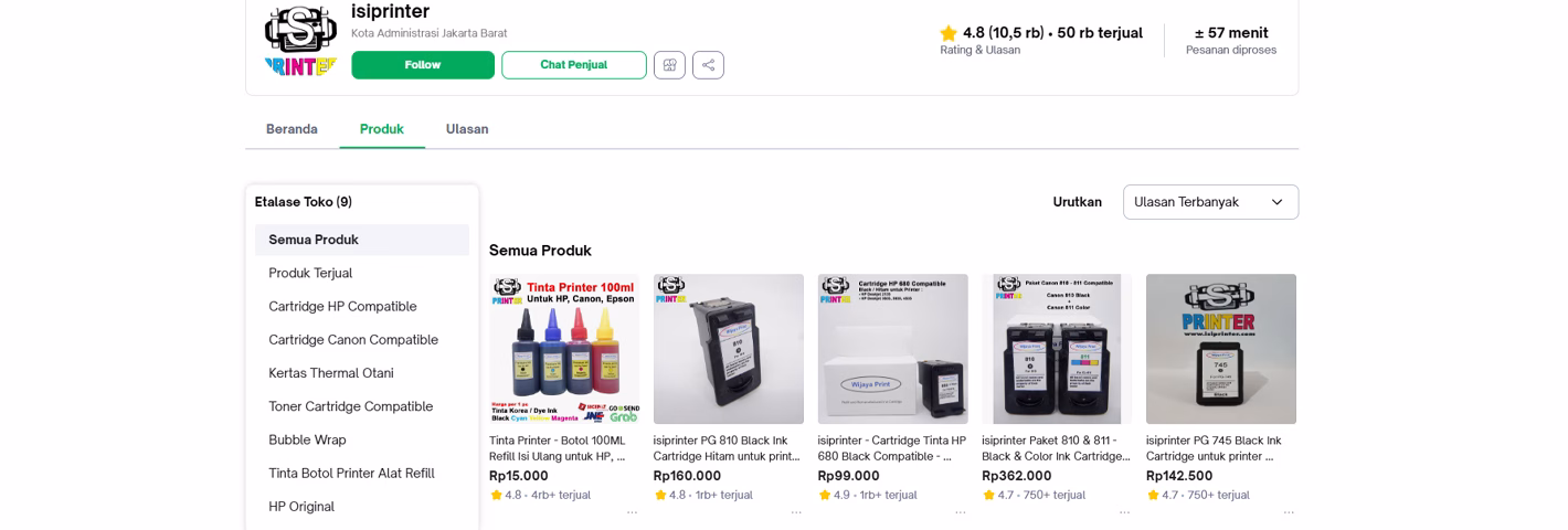 tokopedia isiprinter 2025